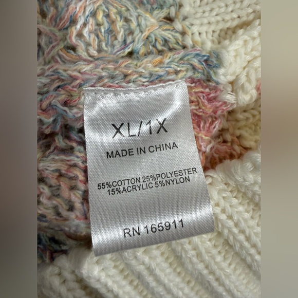 Grace + Karma Pastel Stripe Knit Cardigan Size XL/1X - Picture 9 of 10